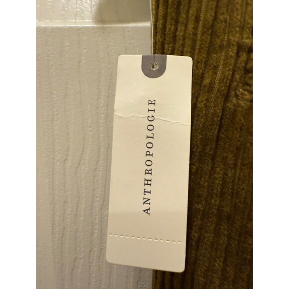 Anthropologie Womens Corduroy Chartreuse Pants Size 28 With D-Ring Detail & Back - Picture 6 of 8